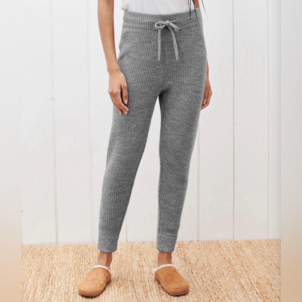 Jenni Kayne Alpaca Fisherman Sweatpants Heather Gray Size XL NEW w/tags